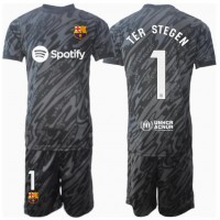Barcelona Ter Stegen #1 Målvakt Tredje Dräkt Barn 2024-25 Kortärmad (+ Korta byxor)